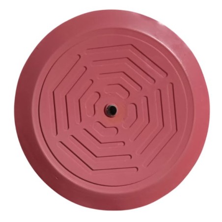 Ventouse à lèvre Ø320mm en silicone rose. Fixation M16.