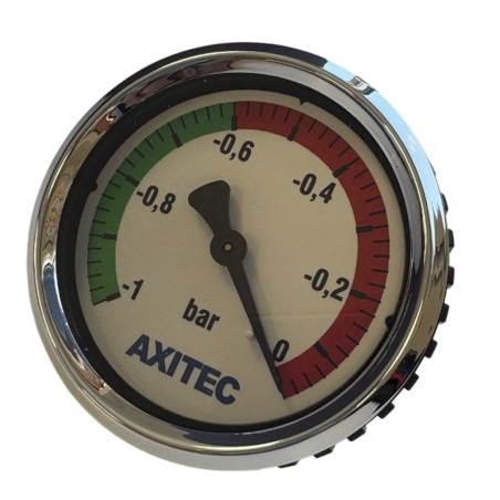 Vacuomètre à zone indicative de sécurité rouge et verte - Ø 63. Marquage AXITEC