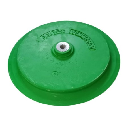 Ventouse à lèvre Ø320mm en caoutchouc naturel vert. Fixation M16. AXITEC