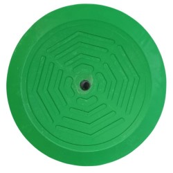 Ventouse à lèvre Ø320mm en caoutchouc naturel vert. Fixation M16. AXITEC