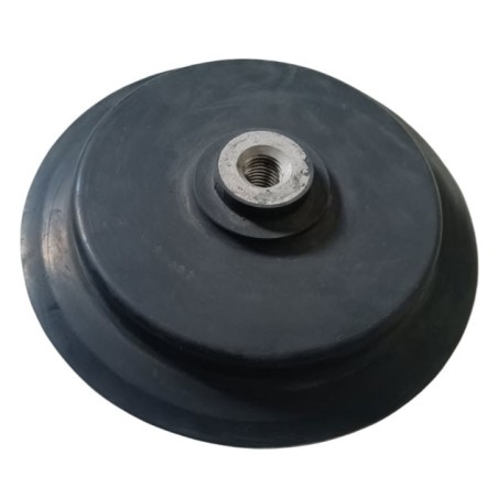 Ventouse à lèvre Ø 180mm en caoutchouc naturel noir. Fixation M16. AXITEC